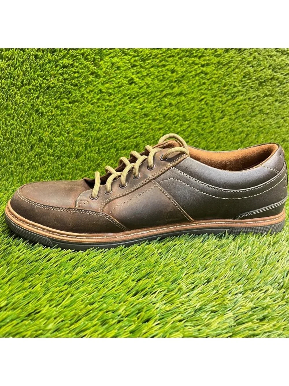 Florsheim Gridley Men Size 11.5 Brown Leather Steel Toe Safety Work Oxford Shoes